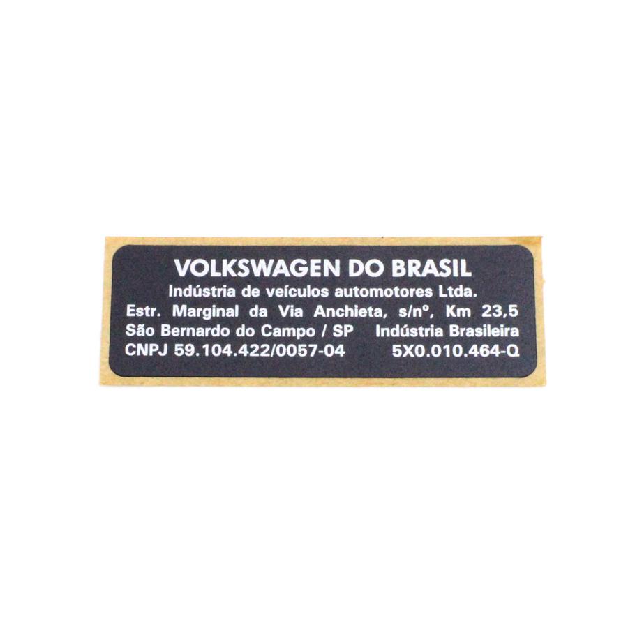 Etiqueta de Identificação 5X0010464Q | Loja Virtual Volkswagen